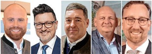 Wie mit Ludwig Thoma als Namensgeber umgehen? Die Landtagsabgeordneten (von links) Konrad Baur, Martin Brunnhuber, Sepp Lausch, Franz Bergmüller und Andreas Winhart positionieren sich. Foto Fotomontage red