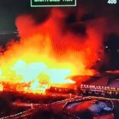 Westernstadt in Flammen