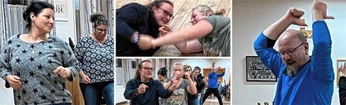 Das wird lustig: Die Mangfalltaler Trachtler bei ihren Proben für den Rosenmontagsball, der am 12. Februar um 20 Uhr im Mareissaal beginnt. Foto Gerlach