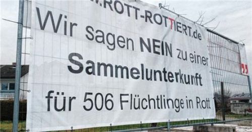 Die Bürgerinitiative „Rott rottiert“ setzt ihren Widerstand gegen die geplante Flüchtlingsunterkunft im Gewerbegebiet „Am Eckfeld“ weiter fort.Foto Duczek