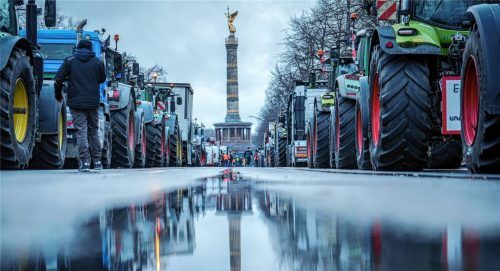 Die Proteste der Landwirte gehen unvermindert weiter. In der vergangenen Woche fand in Berlin eine große Kundgebung statt. Foto dpa