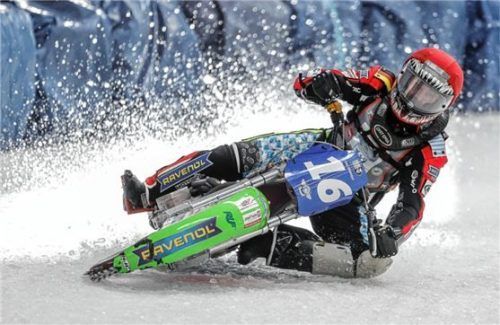 Er will sich in Örnsköldsvik einen Platz für die Eisspeedway-WM-Rennen sichern: Hans Weber.Foto Hans Weitz