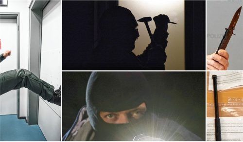 Gewaltsamen Zutritt zur Wohnung seiner Ex-Freundin verschaffte sich ein 32-jähriger Kolbermoorer. Dafür hatte er sich mit Sturmhaube, Werkzeugen zum Öffnen von Türen, Quarzsandhandschuhen, Teleskopschlagstock und Taschenmesser ausgerüstet. Foto dpa/Maurer/Wendt/Thissen/Seeger