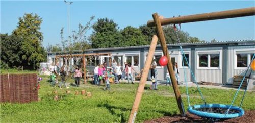 Hier am Tannenweg sind die Naturkinder untergebracht, bis der neue Kindergarten gebaut ist.