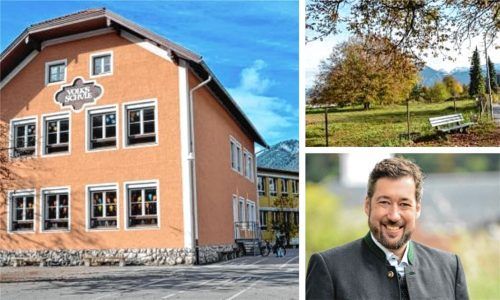 Investitionen für die Grundschule (links) und für Wohnungen am Heimfeld (oben) kündigte Bürgermeister Dr. Matthias Bernhardt in der Gemeinderatssitzung an. Foto Lotter/Lotter/Re