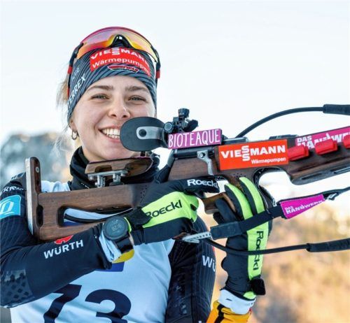 Johanna Puff darf auf einen Einsatz bei der Biathlon-WM hoffen.Foto ERNST WUKITS