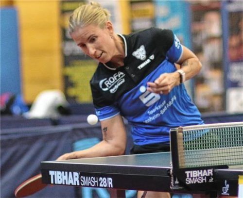 Kristin Lang hatte eine eher unbefriedigende Vorrunde in der Tischtennis-Bundesliga der Damen.Foto Gerhard Erlich