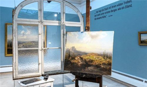 „Sehnsuchtsblaue Ferne!“: ein Blick in die Ausstellung. Foto weiand