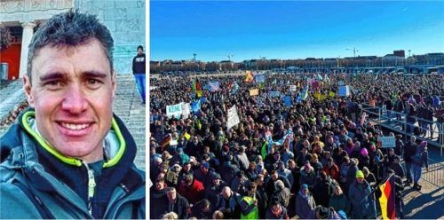 Sich mit den Anliegen aus der Mitte der Bevölkerung gemeinsam und auf friedlichem Weg Gehör zu verschaffen, ist das Ziel des Bündnisses „Hand in Hand für unser Land“. Markus Huber aus Bad Feilnbach ist einer der Initiatoren und verwehrt sich dagegen, in die rechte Ecke gestellt zu werden. Fotos  Dettendofer