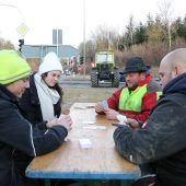 Bayernweiter Bauernprotest an der Autobahn