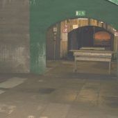 Ein Guckloch für die alte Flughafentribüne