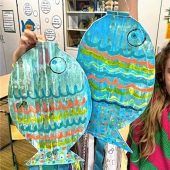 Happinger Hort gestaltet Glücksfische