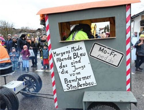 Auch die Jungs vom Bamhamer Straßenbau wurden aufs Korn genommen.