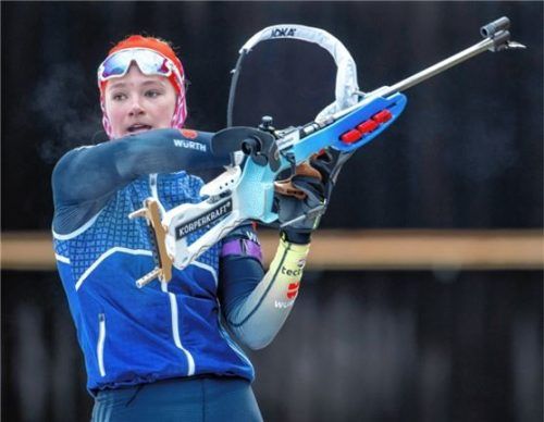 Carlotta de Buhr vom SC Aising-Pang wurde im ersten Sprint beim IBU-Junioren-Cup in Polen Siebte.Foto Ernst Wukits