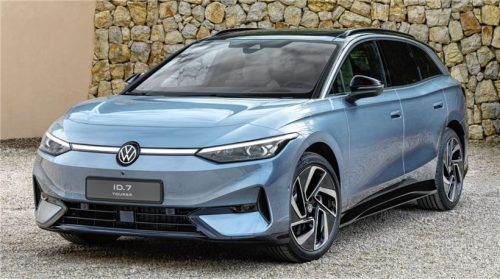 Der ID.7 Tourer mit langer Dachlinie.