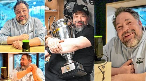 „Hart gecheckt“ mit Florian Führer. Der 47-jährige Teammanager der Starbulls Rosenheim ist zu Gast im OVB-Starbulls-Podcast. Fotos Hans-Jürgen Ziegler