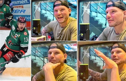 „Hart gecheckt“ mit Steffen Tölzer. Der 38-jährige Verteidiger ist nach seiner Rückkehr zu Gast im OVB-Starbulls-Podcast. Foto Hans-Jürgen Ziegler