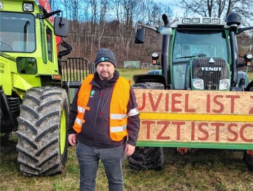 Josef Andres vom Bayerischen Bauernverband ist zufrieden mit dem Protest. Er selbst war in Rohrdorf vor Ort. Foto privat