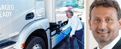 Keine Förderung mehr für E-Lkw: Georg Dettendorfer, Geschäftsführer der Spedition Johann Dettendorfer, schätzt die Voraussetzungen der E-Mobilität in der Region Rosenheim ein. Foto Uwe Anspach(doa)/Re