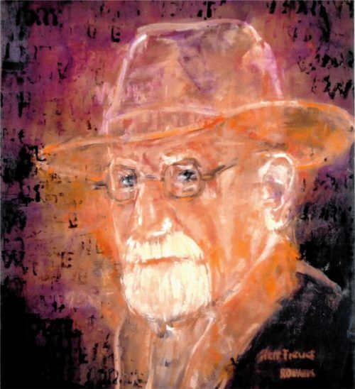 Rainer Dewens: „Sigmund Freud“, Acryl auf Leinwand.Foto janeczka