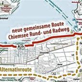 Neue Wegführung des Rund- und Radwegs bei Übersee