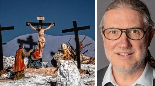 Am Karfreitag gedenken Christen der Kreuzigung Jesu. „Ein erschütterndes Erlebnis für die Menschen seiner Zeit“, sagt der Rosenheimer Seelsorger Thomas Jablowsky. Fotos dpa/Jablowsky