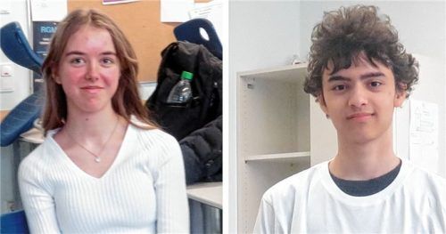 Antonia Nestler und Julian Kowsoleea überzeugten in Rosenheim mit ihren Projekten.