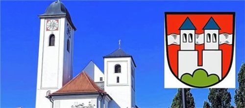 Bildmontage mit den Türmen und dem Wappen. Foto helm