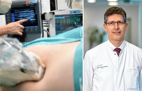 Da in Deutschland im Jahr rund 60000 Menschen an Darmkrebs erkranken, erklärt Prof. Dr. Stefan von Delius, Chefarzt am Romed-Klinikum, wie wichtig Vorsorgeuntersuchungen sind und warum diese Leben retten können (mit Symbolbild). Foto Montage: dpa/picture alliance/Sebastian Gollnow/Romed