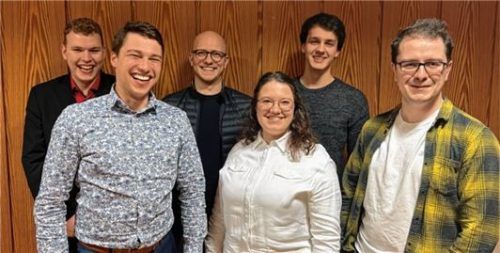 Das neue Vorstandsteam bilden (von links) Dominic Greska, Luca Fischer, Elias Kargl, Charlotte Jablowsky, Florian Schulz und Moritz Schlosser. Nicht auf dem Foto ist Felix Bless.Foto re