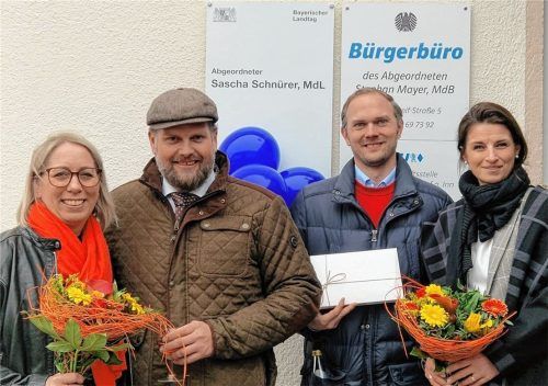 Das Team für das Bürgerbüro: (von links) Barbara Fuchshuber, Landtagsabgeordneter Sascha Schnürer, Tobias Kochbeck und Astrid Sommer.Foto stettner