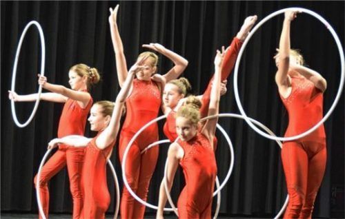 Die Mädchen der Rhythmischen Sportgymnastik begeisterten mit ihrer Einlage.