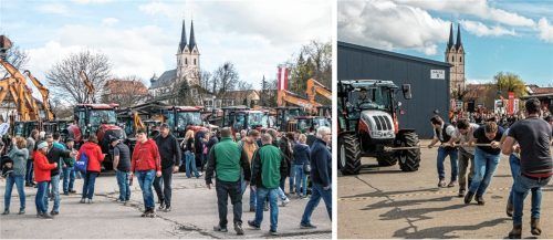 Großer Andrang auf dem Gelände der Firma Eder. Vor allem das Schlepperturnier begeisterte die Menge. Fotos Stache