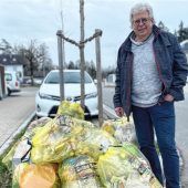 Gelbe Säcke prägen das Stadtbild
