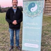 Energiefluss mit Schildkröte und Kranich
