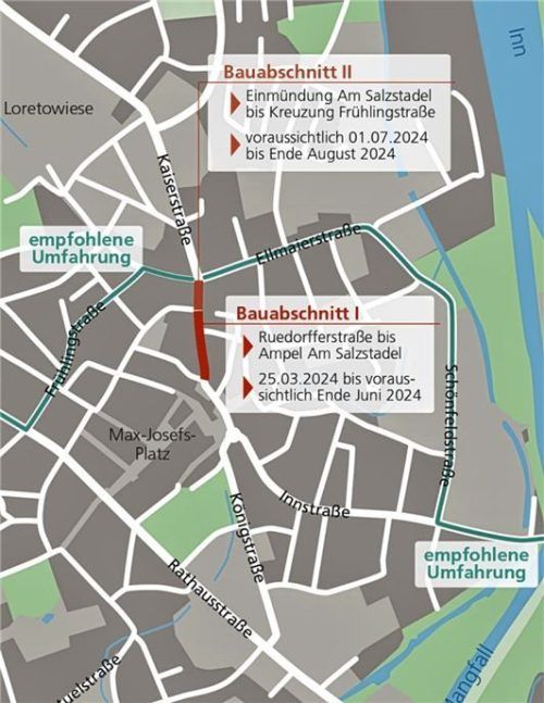 In wenigen Tagen beginnen die Bauarbeiten in der Kaiserstraße. Um die Arbeiten problemlos durchzuführen, ist eine Vollsperrung erforderlich. Laut den Stadtwerken wird die Maßnahme in zwei Bauabschnitten durchgeführt. Klinger