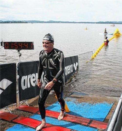 Johannes Bergmann vom BaderMainzl TriTeam TSV 1860 Rosenheim startet am Chiemsee und am Achensee. Foto Tiger Timing