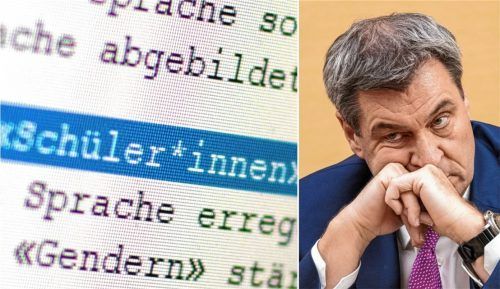 Keine Sternchen in Bayern. Die bayerische Staatsregierung mit Markus Söder an der Spitze hat ein Gender-Verbot in Schulen und Behörden beschlossen. Fotos dpa