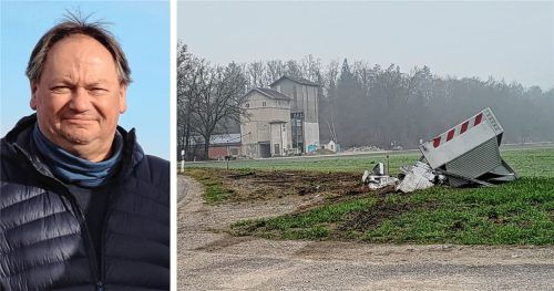 Komplett zerstört wurde ein Verteilerkasten der Telekom bei einem Verkehrsunfall. Nicht zum ersten Mal, ärgert sich Josef Graml. Foto Lohmann/Graml