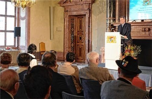 Ministerpräsident Markus Söder bei der Verleihung des Ehrenzeichens für Verdienste im Ehrenamt.