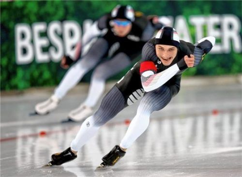 Moritz Klein tritt für Deutschland im Sprint an. „Über 1000 Meter ist ihm einiges zuzutrauen“, sagt Sportdirektorin Nadine Seidenglanz.Foto dpa/Christoffer Andersen