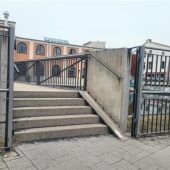 Schieberille für Radfahrer angebracht