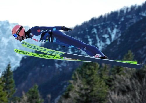 Pius Paschke beim abschließenden Skifliegen in Planica. Es war der Abschluss seiner besten Saison. Foto Darko Bandic/AP/dpa