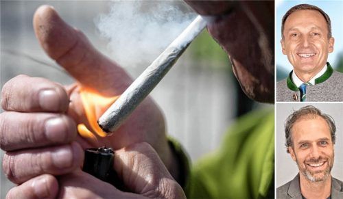 Raublings Bürgermeister Olaf Kalsperger (oben) hält nichts von der Cannabis-Legalisierung. Benjamin Grünbichler von der Suchtberatungsstelle „neon“ hingegen sieht im neuen Gesetz einen wichtigen Schritt. Fotos dpa/privat/Kalsperger