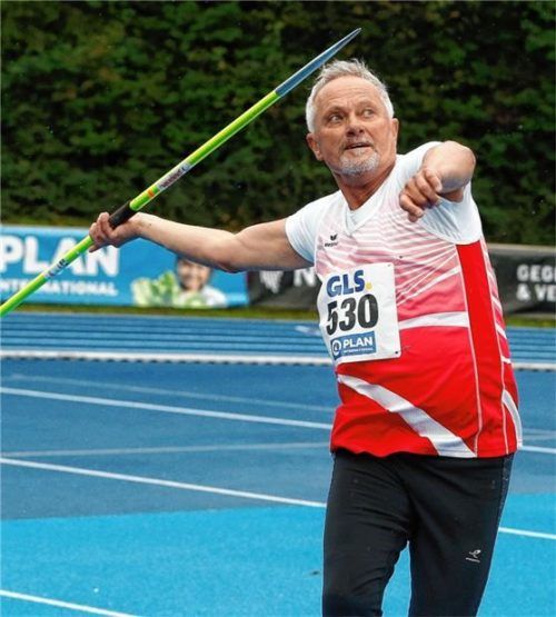 Reinhold Paul: Er wurde DM-Vierter im Speerwurf der Senioren M65. Foto Ludwig Stuffer
