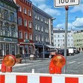 Keine Durchfahrtab Ludwigsplatz