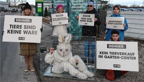 „Schluss mit dem Tierverkauf bei Dehner.“ Das fordert die Tierrechtsorganisation Peta und hat für heute eine Protestaktion in Traunstein angekündigt.Foto re