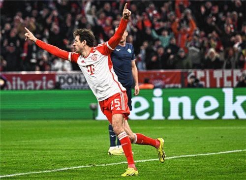 Starke Leistung beim 3:0 gegen Lazio Rom: FC-Bayern-Urgestein Thomas Müller, der am Samstag gegen Mainz den nächsten Sieg einfahren will.Foto Tom Weller/DPA