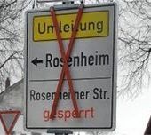 Vollsperrung der Rosenheimer Straße