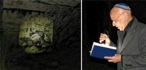 Terry Swartzberg sorgte mit Projektionen für eine ergreifende Gedenkveranstaltung am Bunkerbogen in Mühldorf Hart. Foto Rath